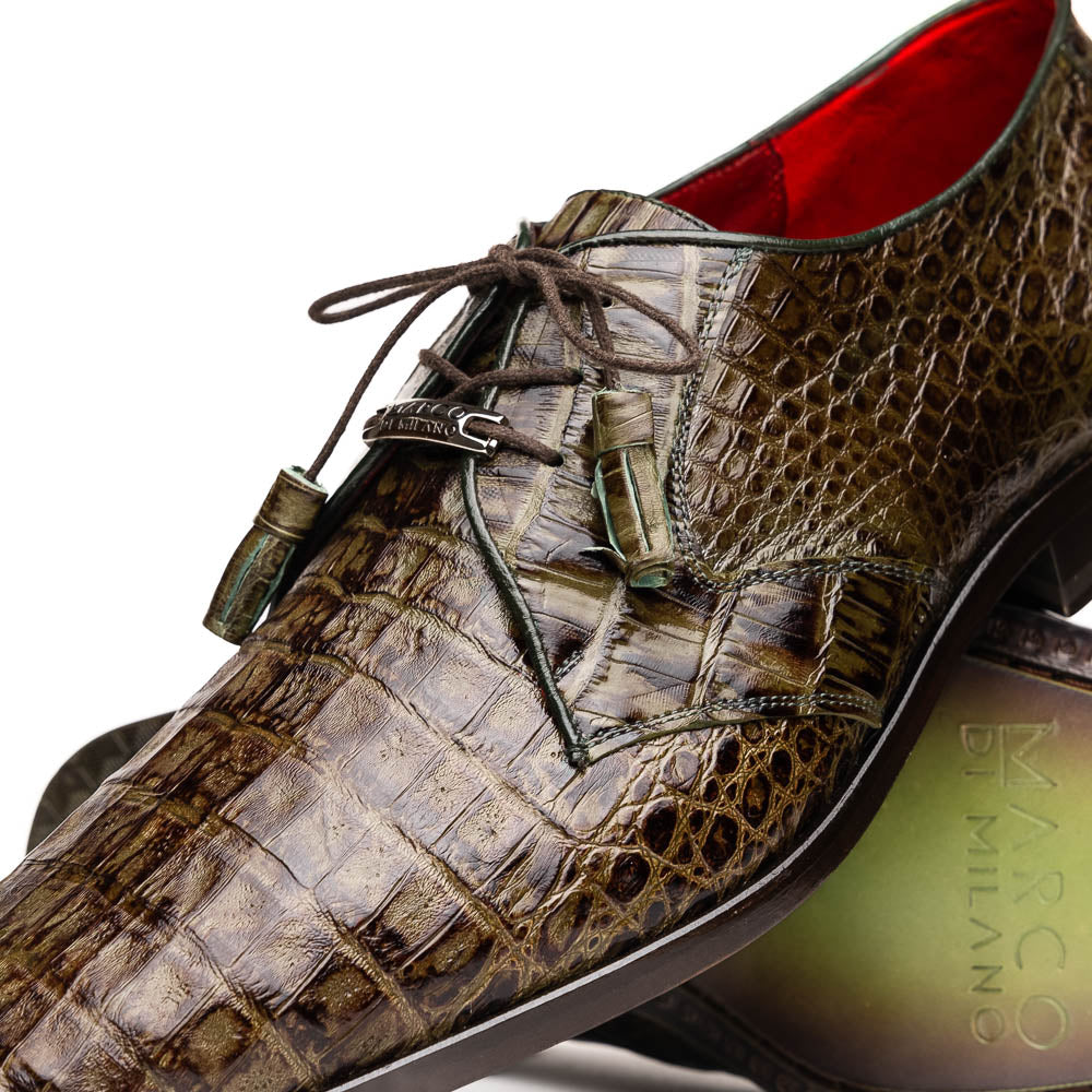 Men's Shoes genuine caiman crocodile dress derby Lacio WoodGreen