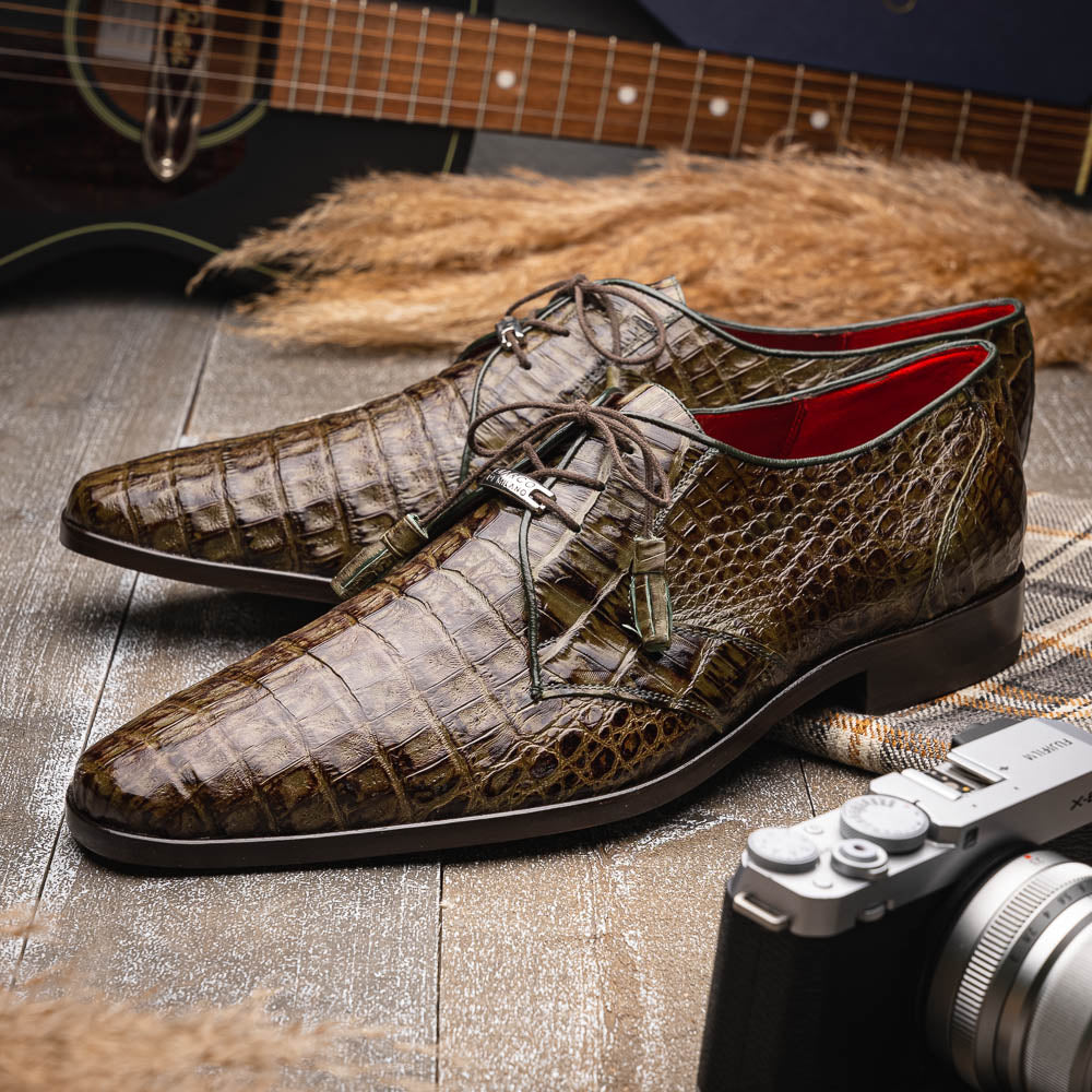 Men's Shoes genuine caiman crocodile dress derby Lacio WoodGreen