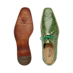 Belvedere Men's Shoes Lago Genuine Alligator Plain Toe Tassel Pistachio 14010