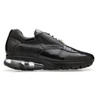Belvedere Lazaro Genuine Caiman & Lizard Bicycle Toe Sneakers Black Y40B