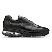 Belvedere Lazaro Genuine Caiman & Lizard Bicycle Toe Sneakers Black Y40B