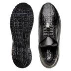 Belvedere Lazaro Genuine Caiman & Lizard Bicycle Toe Sneakers Black Y40B