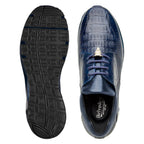 Belvedere Lazaro Genuine Caiman & Lizard Bicycle Toe Sneakers Navy Y40B