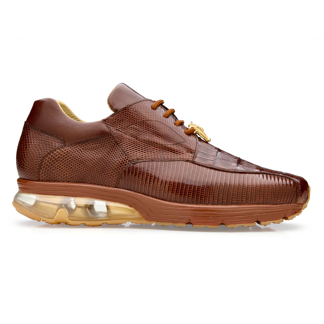 Belvedere Lazaro Genuine Caiman & Lizard Bicycle Toe Sneakers Ant. Peanut Y40B