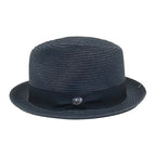 Men's Bently Semi Crushable Fedora Pinch Front Briad Hat Leonardo LE232 Navy
