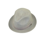 Men's Bently Semi Crushable Fedora Briad Straw Hat Leonardo LE233 Silver Gray