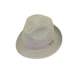 Men's Bently Semi Crushable Fedora Briad Straw Hat Leonardo LE233 Silver Gray