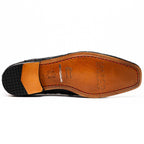 Leonardo Genuine Caiman Crocodile Dressy Derby's Shoes Lace up  Black