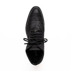 LEONI Genuine Caiman Belly Boot Oil Black