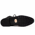 LEONI Genuine Caiman Belly Boot Oil Black