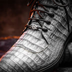 Marco Di Milano Genuine Caiman Belly Boot Leoni Oil Gray