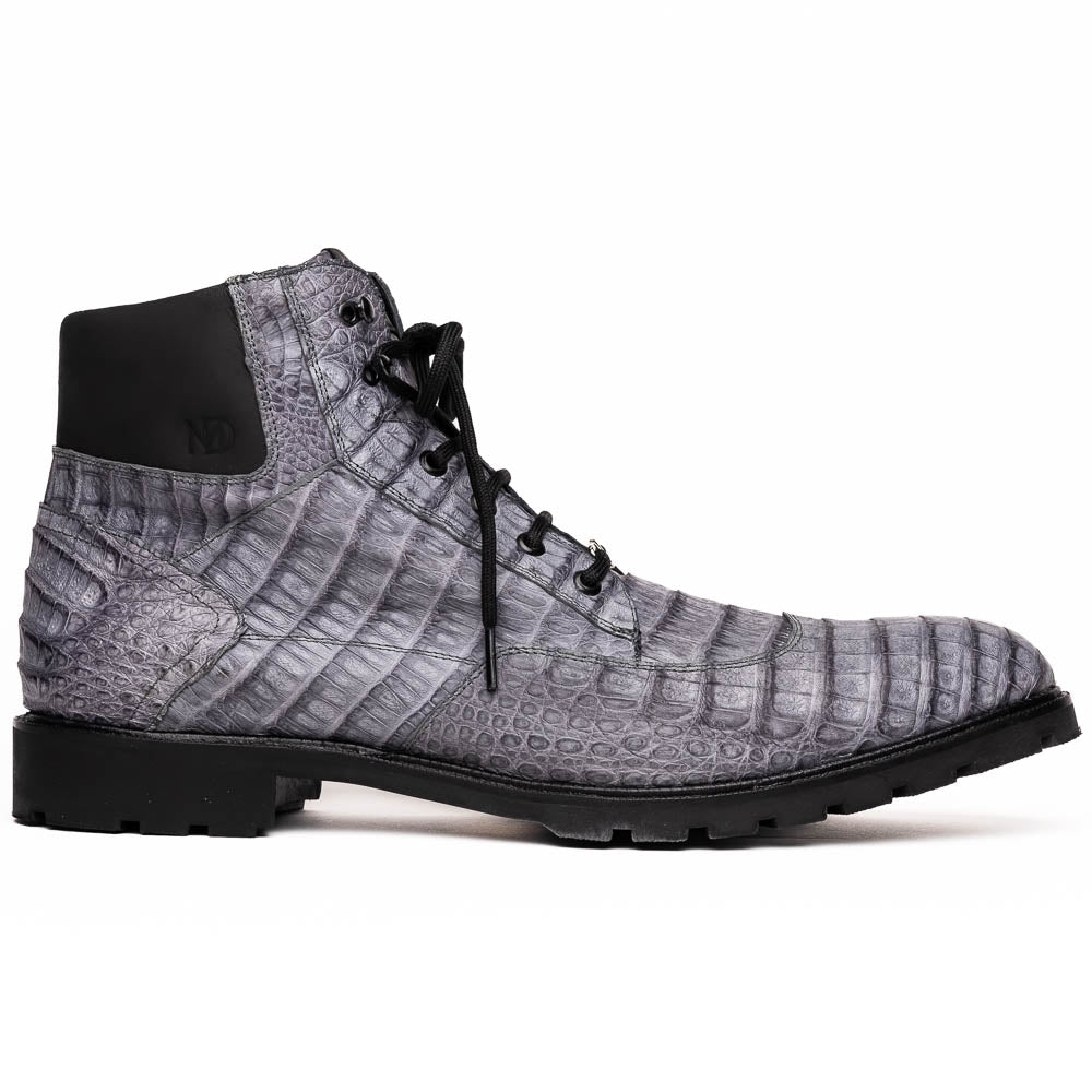 Marco Di Milano Genuine Caiman Belly Boot Leoni Oil Gray
