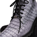Marco Di Milano Genuine Caiman Belly Boot Leoni Oil Gray