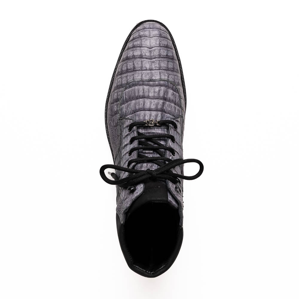 Marco Di Milano Genuine Caiman Belly Boot Leoni Oil Gray