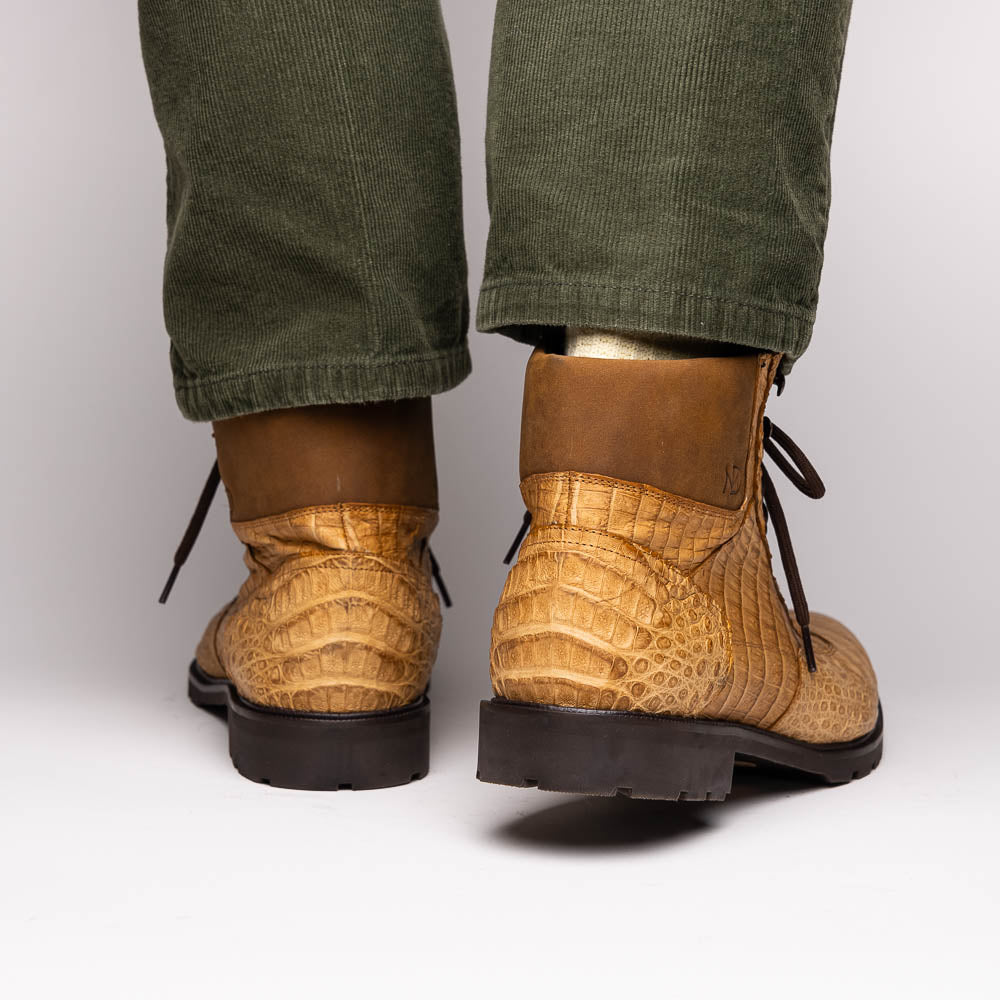LEONI Genuine Caiman Belly Boot Oil Orix