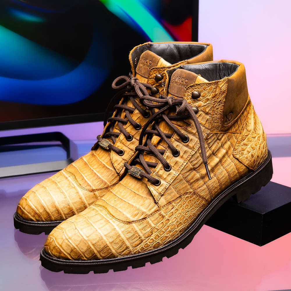 LEONI Genuine Caiman Belly Boot Oil Orix