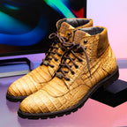 LEONI Genuine Caiman Belly Boot Oil Orix