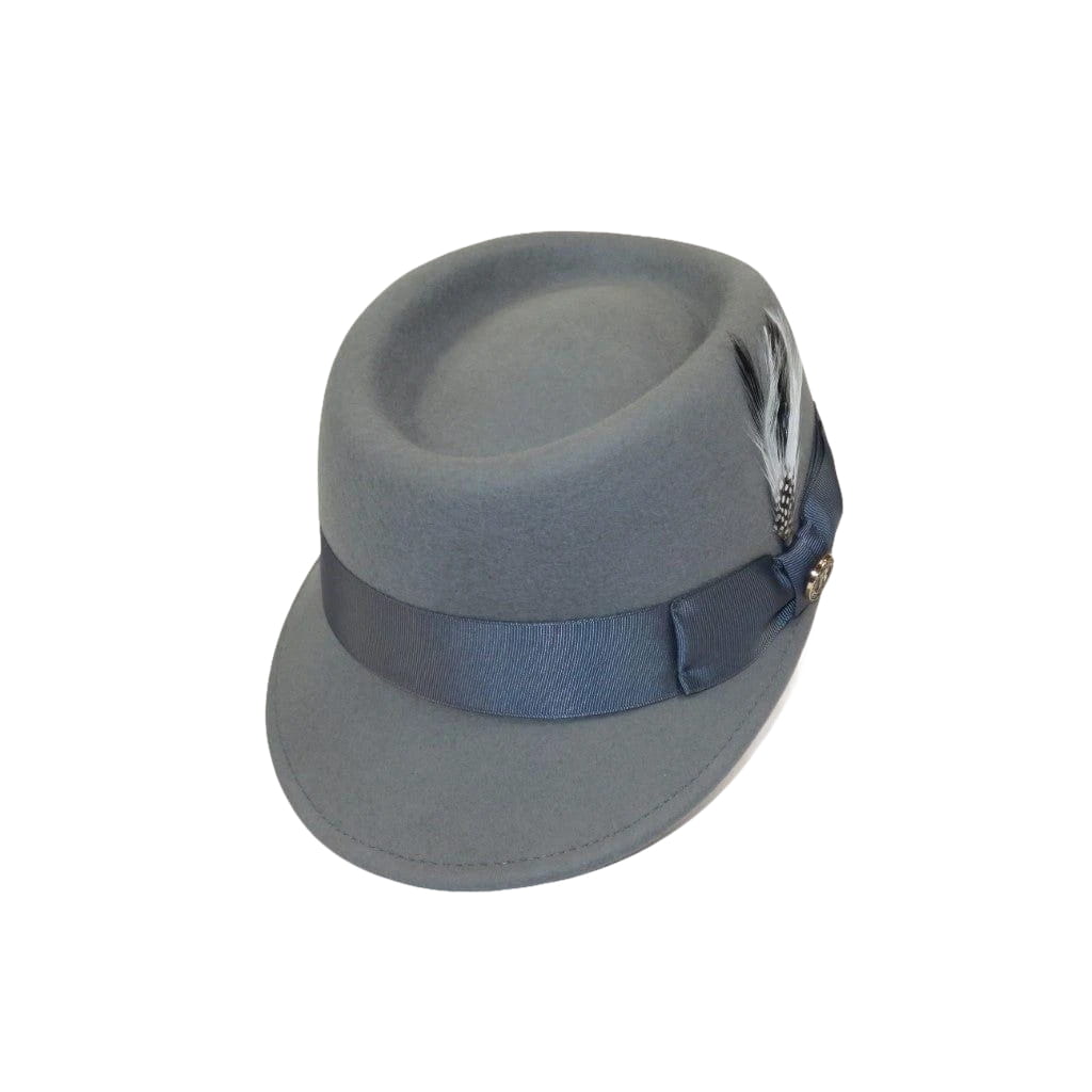 Men's LEGIONNAIRE Codet Cap Wool Felt Hat Telescope Crown LG103 Gray