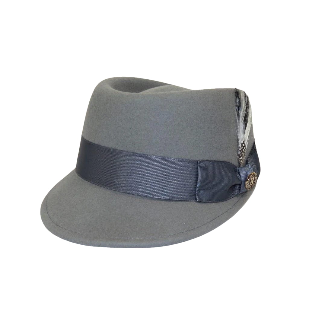 Men's LEGIONNAIRE Codet Cap Wool Felt Hat Telescope Crown LG103 Gray