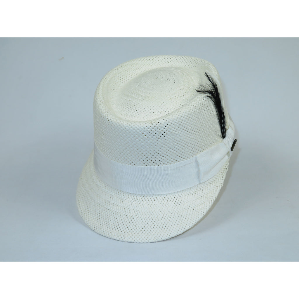 Men's LEGIONNAIRE Codet Cap Straw Hat Telescope Crown LGS701 White