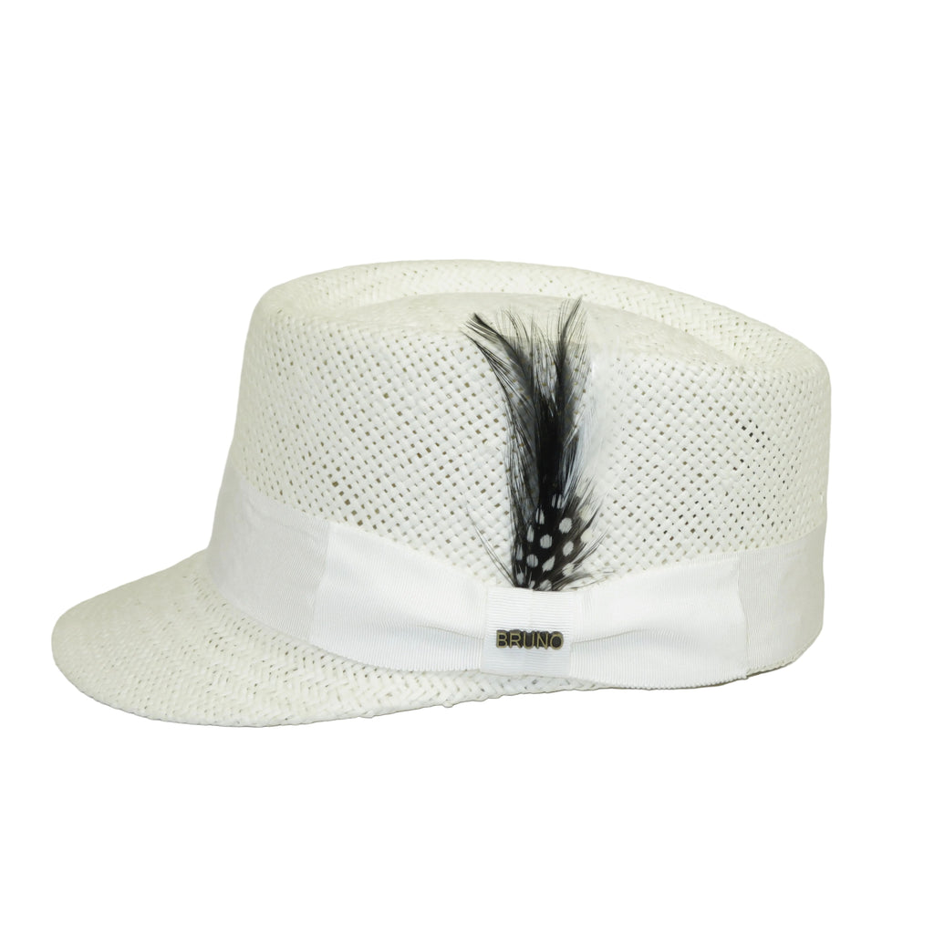 Men's LEGIONNAIRE Codet Cap Straw Hat Telescope Crown LGS701 White