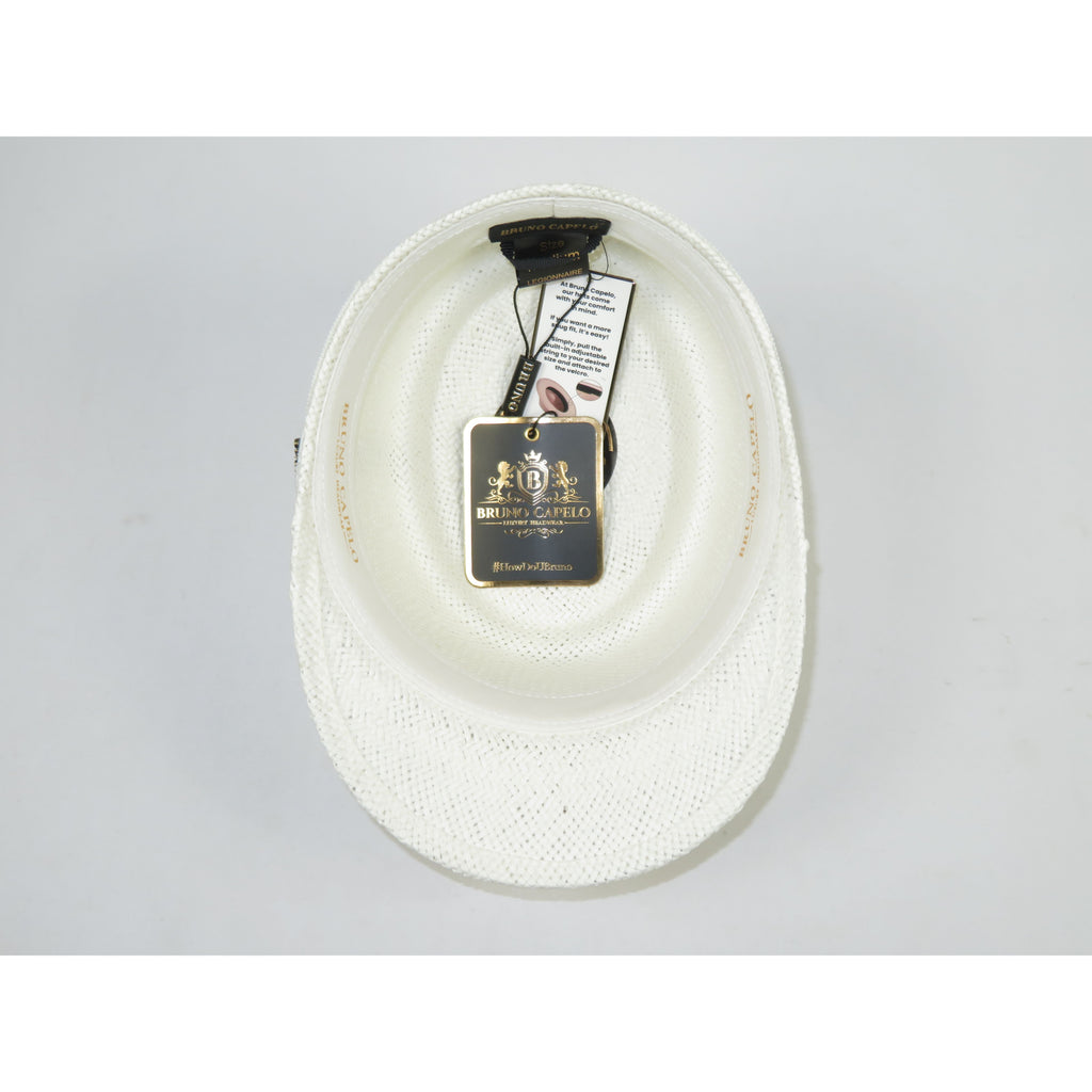 Men's LEGIONNAIRE Codet Cap Straw Hat Telescope Crown LGS701 White
