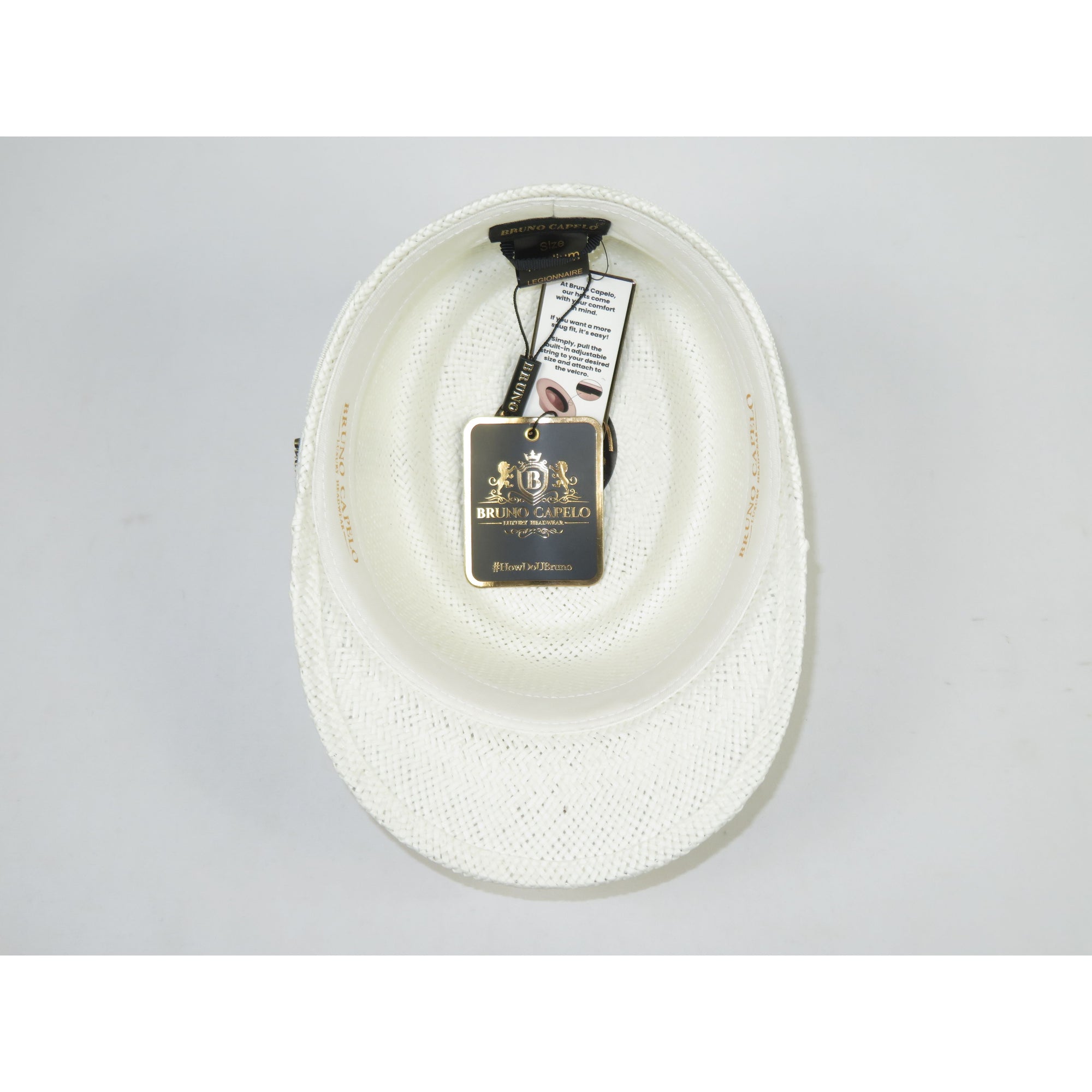 Men's LEGIONNAIRE Codet Cap Straw Hat Telescope Crown LGS701 White