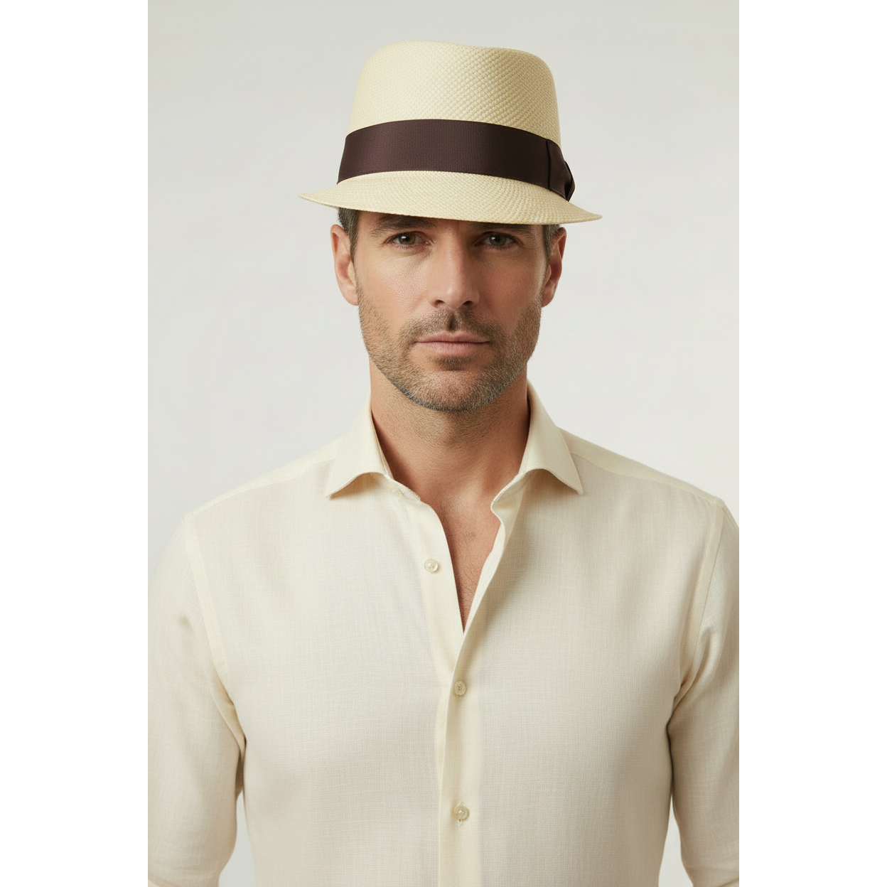 Men's LEGIONNAIRE Codet Cap Straw Hat Telescope Crown LGS702 Natural