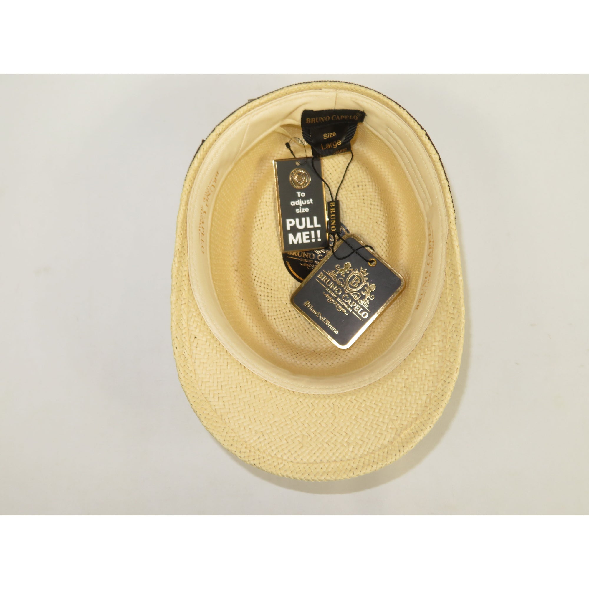 Men's LEGIONNAIRE Codet Cap Straw Hat Telescope Crown LGS702 Natural