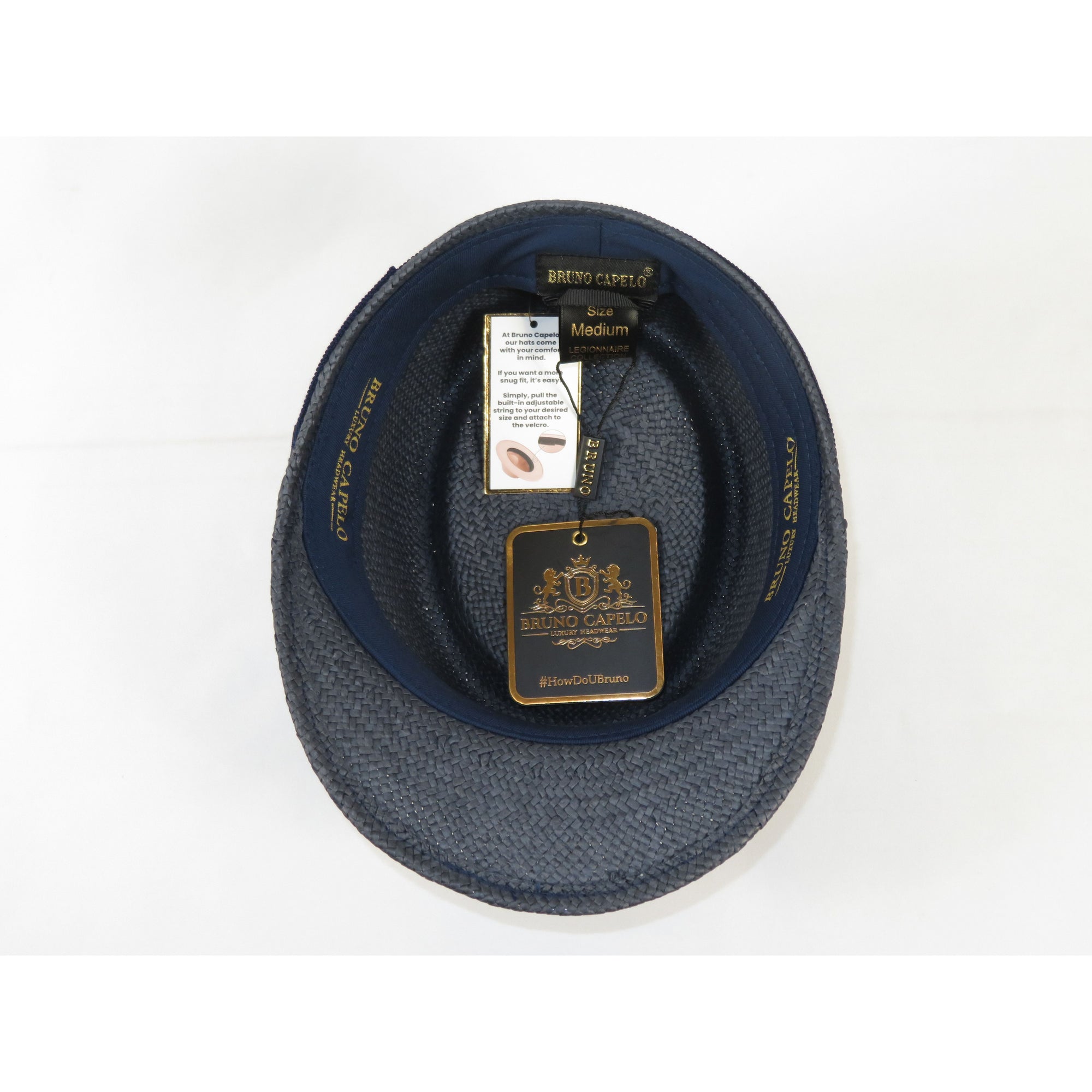 Men's LEGIONNAIRE Codet Cap Straw Hat Telescope Crown LGS703 Navy