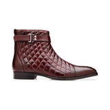 Belvedere Libero Genuine Ostrich Leg and Quilted Leather Boots R80 Dark Burgundy