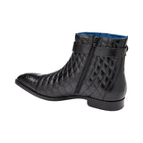 Belvedere Libero Genuine Ostrich Leg and Quilted Leather Boots R80 Black