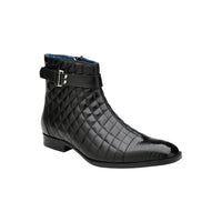 Belvedere Libero Genuine Ostrich Leg and Quilted Leather Boots R80 Black