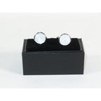 Cufflinks For French Cuff Shirts By Santino Luciano SL-4 White/silver Pearl Stone