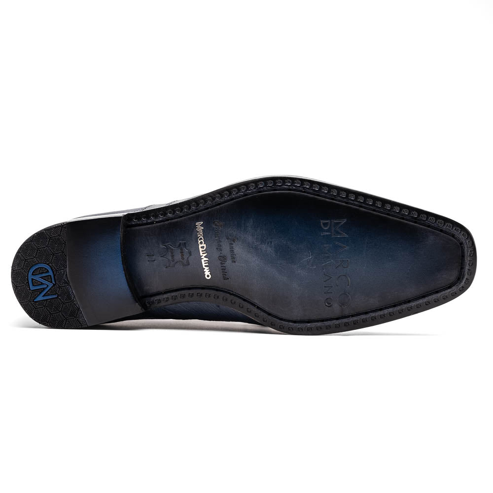 Lucca Stingray and Ostrich dress Derby's Tasseled Laces Shoes Navy