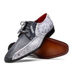 Lucca Stingray and Ostrich Dress Derby's Shoes Gray Newspaper