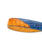 LUCIANO Genuine Caiman Back & Belly Exotic Belt Blue / Brandy