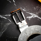 Marco Di Milano Genuine Caiman Back & Belly Exotic Belt Luciano Navy / Brown