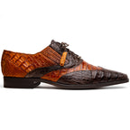 Men's Shoes Genuine caiman crocodile Luciano Brown / Cognac