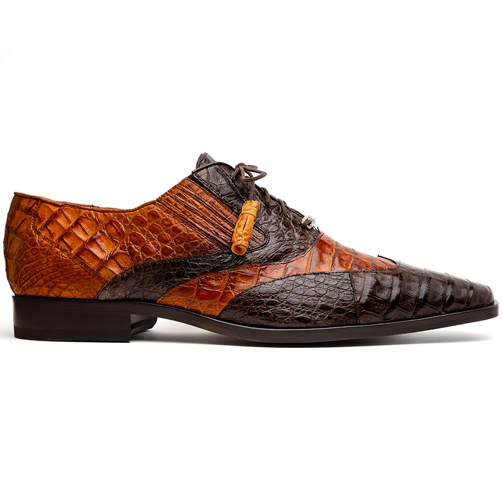 Men's Shoes Genuine caiman crocodile Luciano Brown / Cognac