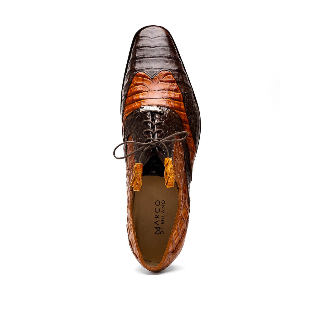 Men's Shoes Genuine caiman crocodile Luciano Brown / Cognac