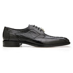 Belvedere Genuine Caiman and Lizard Bicycle toe lace up Shoes Lusso Black