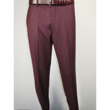 Mens Three Piece Suit Vested VITALI Soft Fabric With Sheen M3090 Burgundy 3Piece