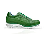 Belvedere Magnus Sneaker Shoes Ostrich Patchwork Emerald E21