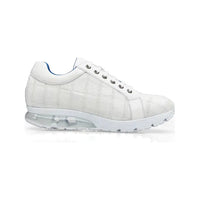 Belvedere Magnus Sneaker Shoes Ostrich Patchwork White E21