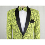 Manzini Insomnia blazer Stage Performer Formal Jacket Lace Design MZN116 Yellow - J.Valintin Men's Wear Legend - 71199