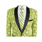 Manzini Insomnia blazer Stage Performer Formal Jacket Lace Design MZN116 Yellow - J.Valintin Men's Wear Legend - 71199