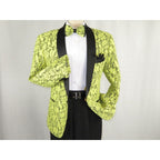 Manzini Insomnia blazer Stage Performer Formal Jacket Lace Design MZN116 Yellow - J.Valintin Men's Wear Legend - 71199