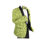 Manzini Insomnia blazer Stage Performer Formal Jacket Lace Design MZN116 Yellow - J.Valintin Men's Wear Legend - 71199
