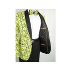 Manzini Insomnia blazer Stage Performer Formal Jacket Lace Design MZN116 Yellow - J.Valintin Men's Wear Legend - 71199